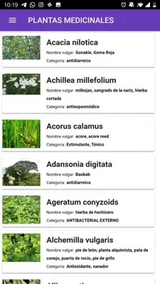 Medicinal plants android App screenshot 1